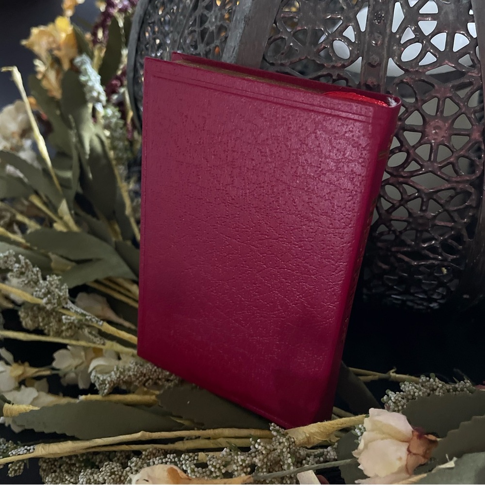 Mini Holy New Testament KJV Pocket Bible new bright red gold trim with leaf - Picture 3 of 7